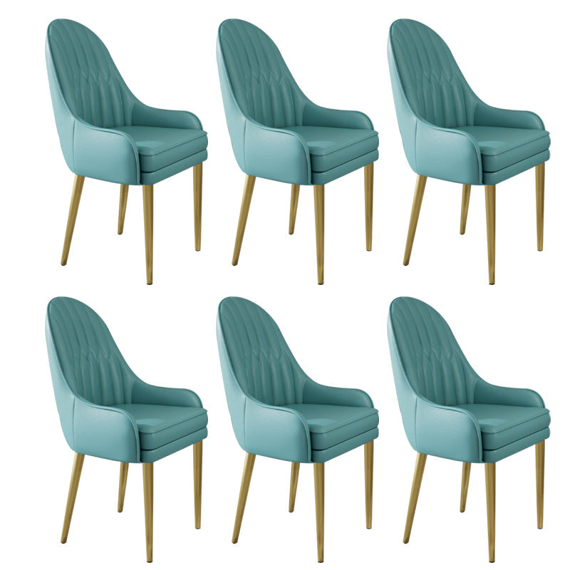 Chaise d'appoint de Style Glam, chaise de salle à manger d'intérieur en cuir pour salon