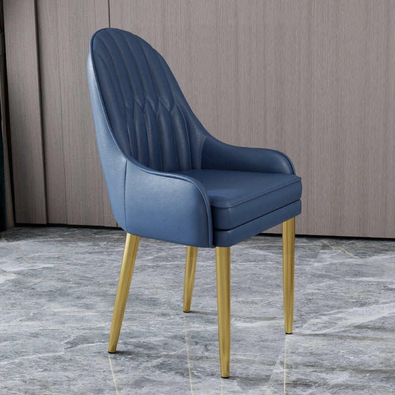 Chaise d'appoint de Style Glam, chaise de salle à manger d'intérieur en cuir pour salon