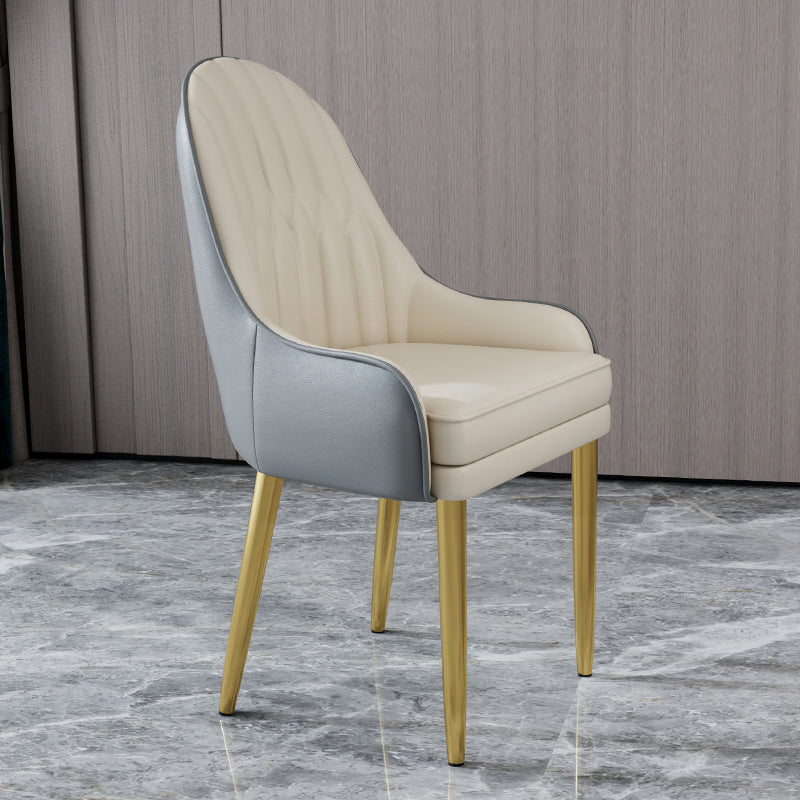 Chaise d'appoint de Style Glam, chaise de salle à manger d'intérieur en cuir pour salon