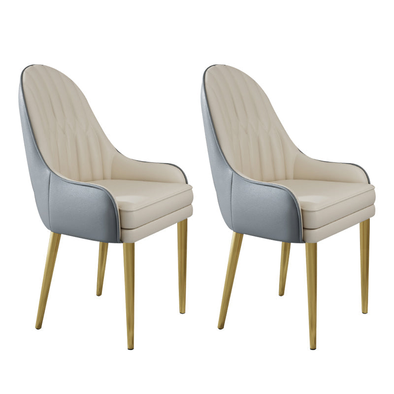 Chaise d'appoint de Style Glam, chaise de salle à manger d'intérieur en cuir pour salon