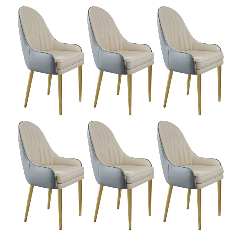 Chaise d'appoint de Style Glam, chaise de salle à manger d'intérieur en cuir pour salon
