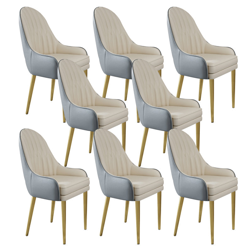 Chaise d'appoint de Style Glam, chaise de salle à manger d'intérieur en cuir pour salon