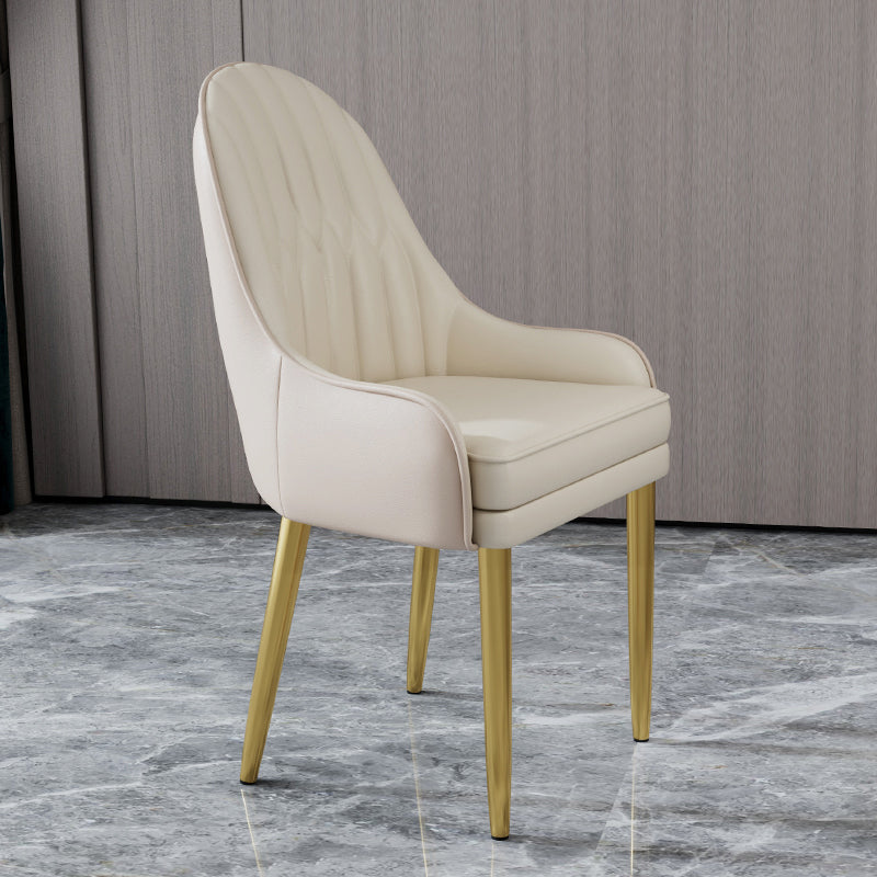 Chaise d'appoint de Style Glam, chaise de salle à manger d'intérieur en cuir pour salon