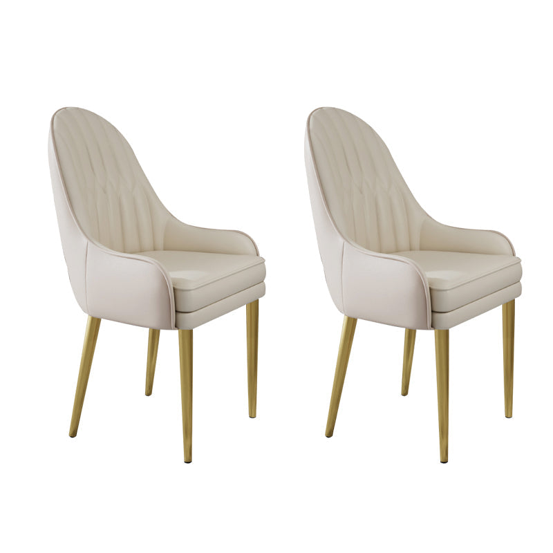 Chaise d'appoint de Style Glam, chaise de salle à manger d'intérieur en cuir pour salon