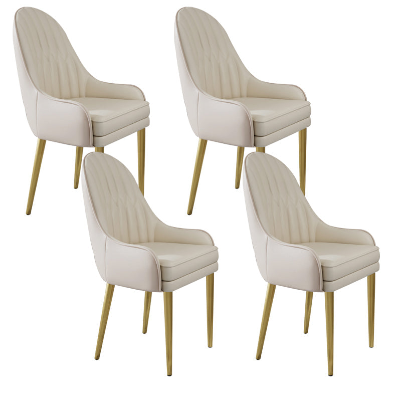 Chaise d'appoint de Style Glam, chaise de salle à manger d'intérieur en cuir pour salon