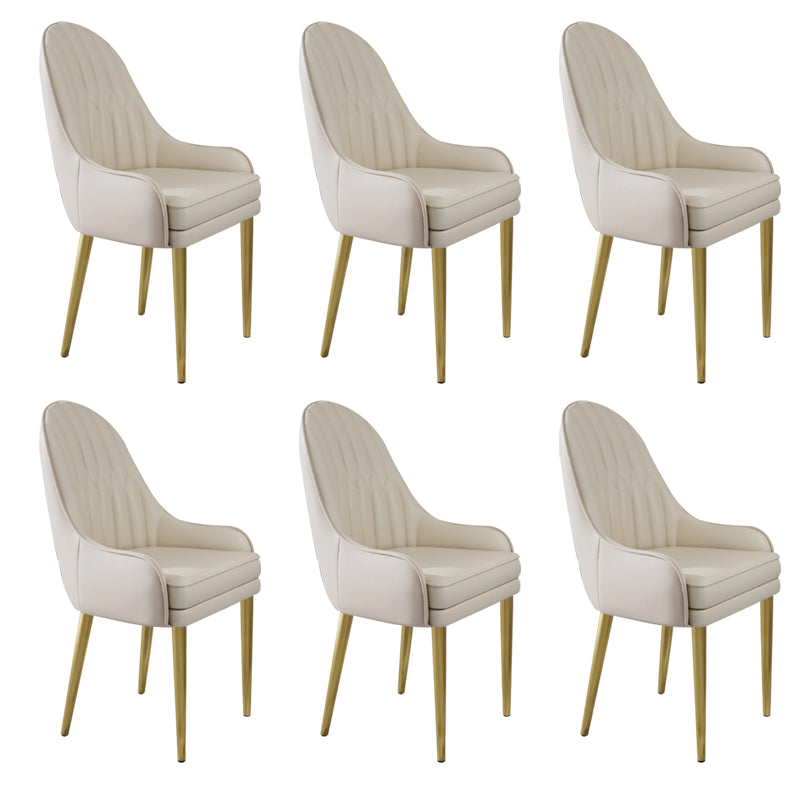 Chaise d'appoint de Style Glam, chaise de salle à manger d'intérieur en cuir pour salon