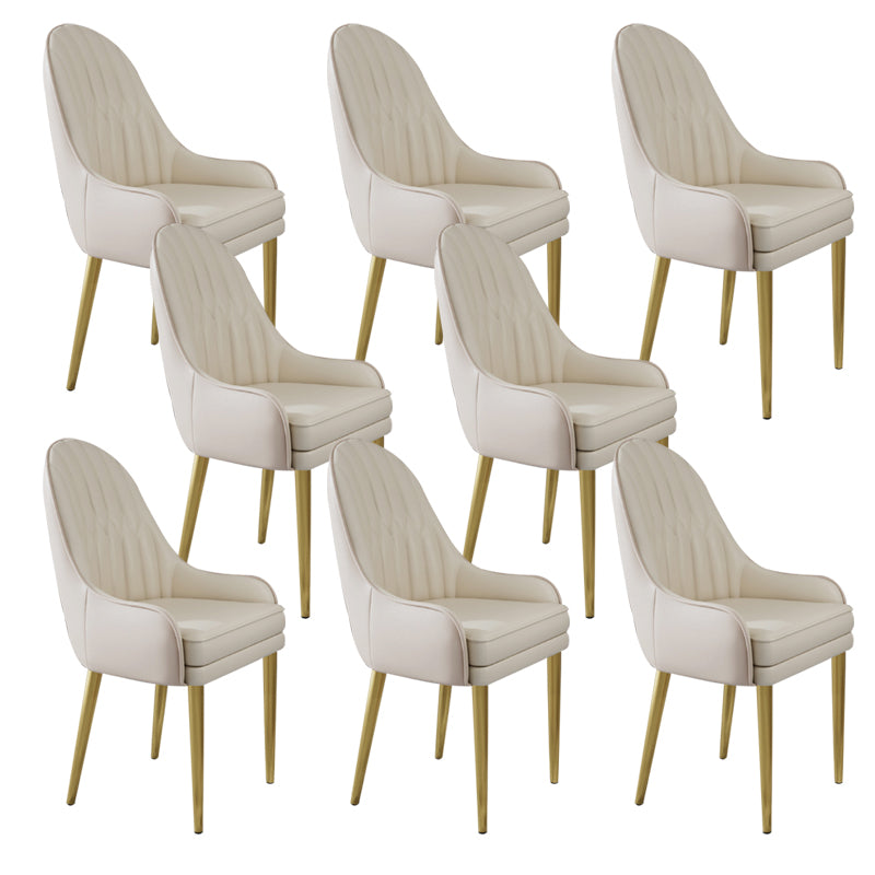 Chaise d'appoint de Style Glam, chaise de salle à manger d'intérieur en cuir pour salon