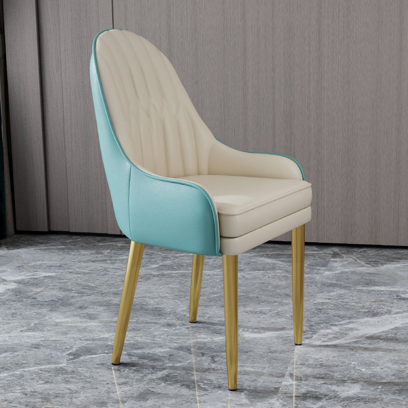 Chaise d'appoint de Style Glam, chaise de salle à manger d'intérieur en cuir pour salon