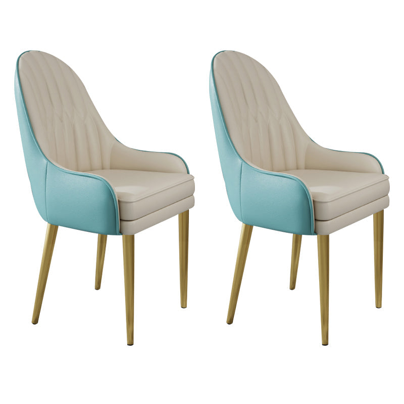 Chaise d'appoint de Style Glam, chaise de salle à manger d'intérieur en cuir pour salon