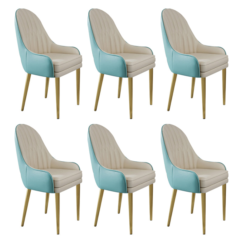 Chaise d'appoint de Style Glam, chaise de salle à manger d'intérieur en cuir pour salon