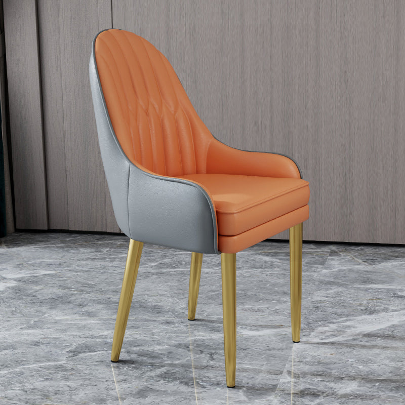 Chaise d'appoint de Style Glam, chaise de salle à manger d'intérieur en cuir pour salon