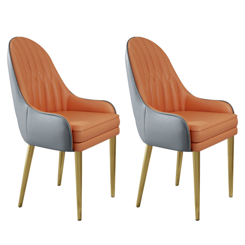 Chaise d'appoint de Style Glam, chaise de salle à manger d'intérieur en cuir pour salon