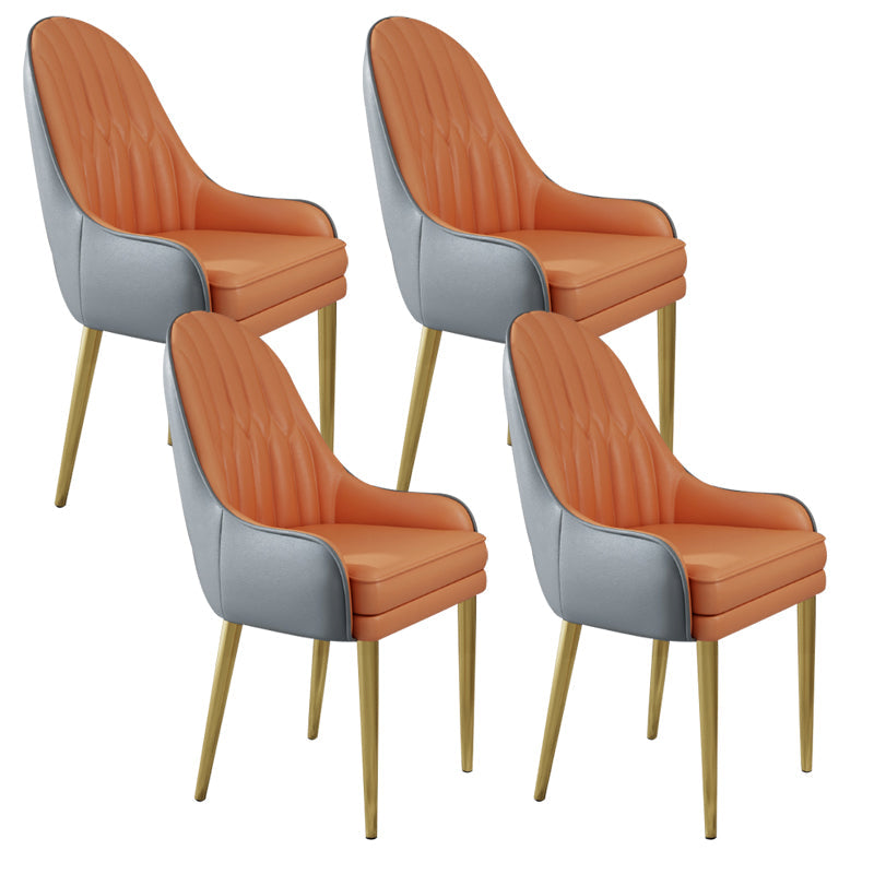 Chaise d'appoint de Style Glam, chaise de salle à manger d'intérieur en cuir pour salon