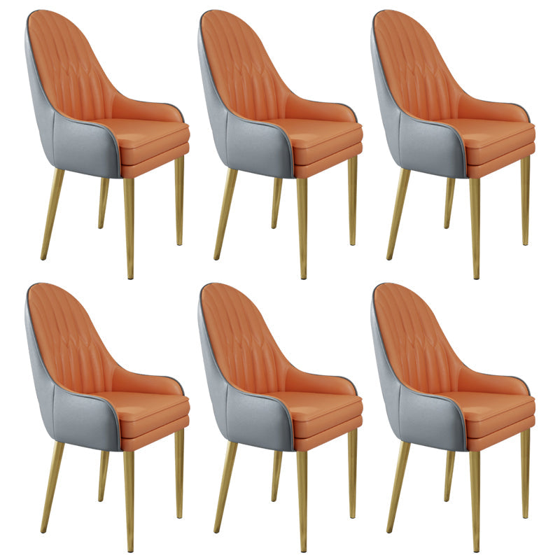 Chaise d'appoint de Style Glam, chaise de salle à manger d'intérieur en cuir pour salon