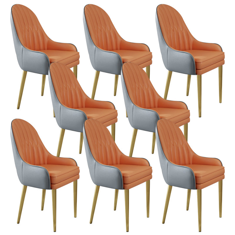 Chaise d'appoint de Style Glam, chaise de salle à manger d'intérieur en cuir pour salon