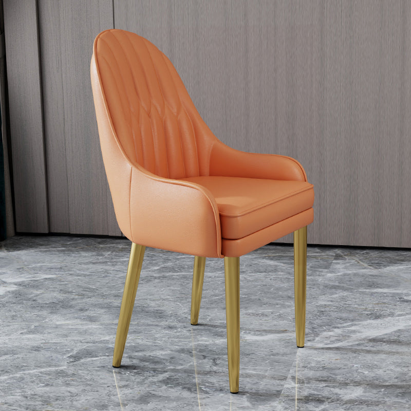 Chaise d'appoint de Style Glam, chaise de salle à manger d'intérieur en cuir pour salon