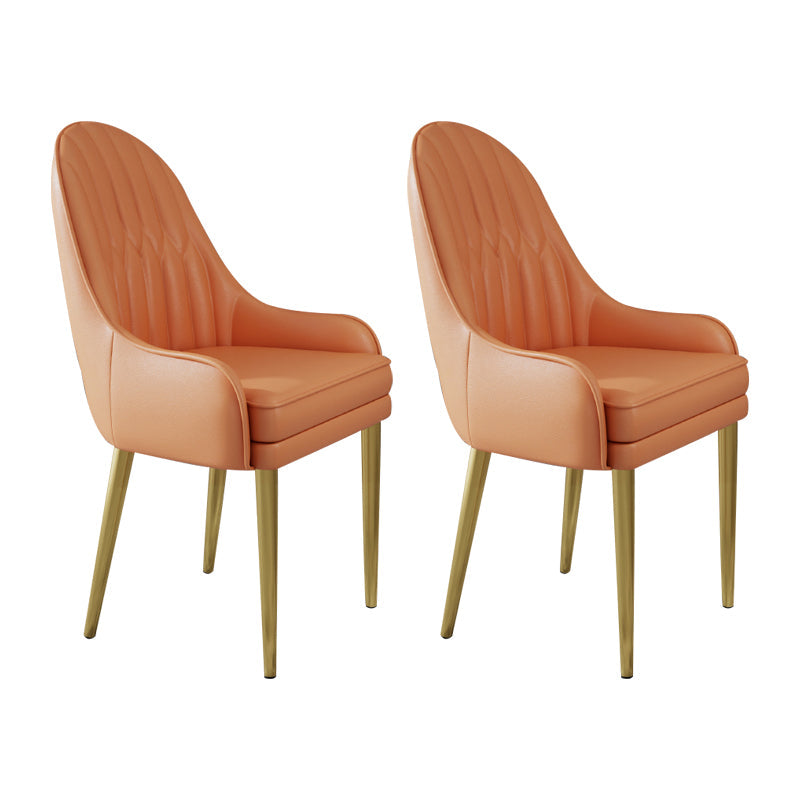 Chaise d'appoint de Style Glam, chaise de salle à manger d'intérieur en cuir pour salon