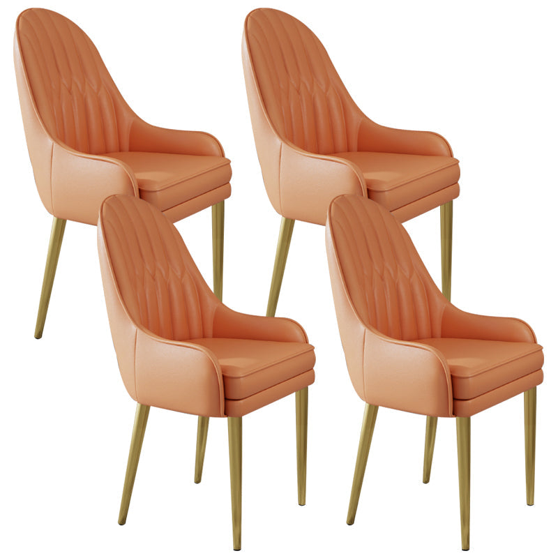 Chaise d'appoint de Style Glam, chaise de salle à manger d'intérieur en cuir pour salon
