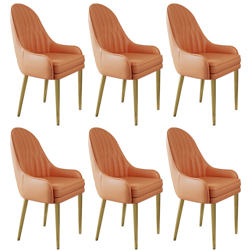 Chaise d'appoint de Style Glam, chaise de salle à manger d'intérieur en cuir pour salon
