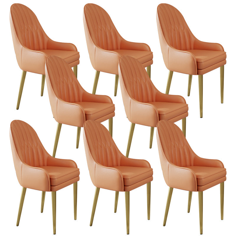 Chaise d'appoint de Style Glam, chaise de salle à manger d'intérieur en cuir pour salon