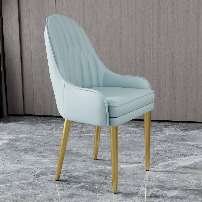 Chaise d'appoint de Style Glam, chaise de salle à manger d'intérieur en cuir pour salon
