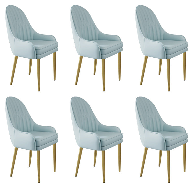 Chaise d'appoint de Style Glam, chaise de salle à manger d'intérieur en cuir pour salon