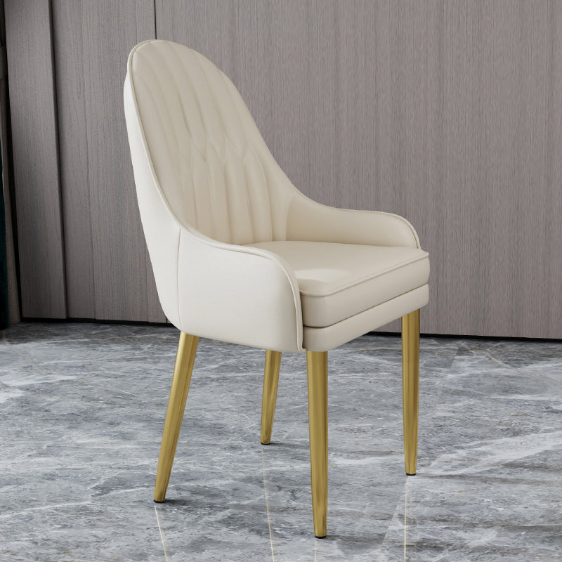 Chaise d'appoint de Style Glam, chaise de salle à manger d'intérieur en cuir pour salon