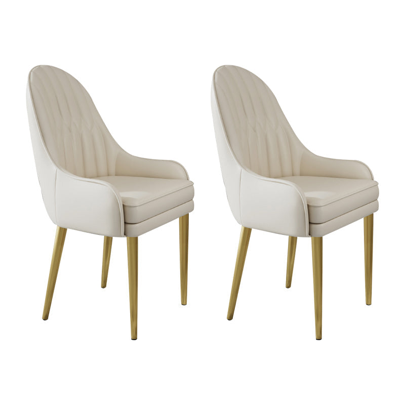 Chaise d'appoint de Style Glam, chaise de salle à manger d'intérieur en cuir pour salon