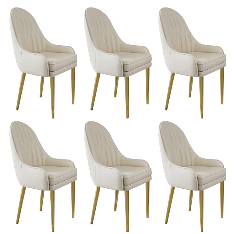 Chaise d'appoint de Style Glam, chaise de salle à manger d'intérieur en cuir pour salon