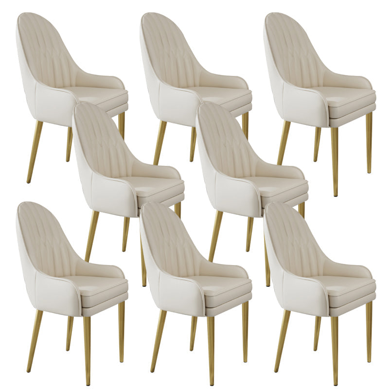 Chaise d'appoint de Style Glam, chaise de salle à manger d'intérieur en cuir pour salon