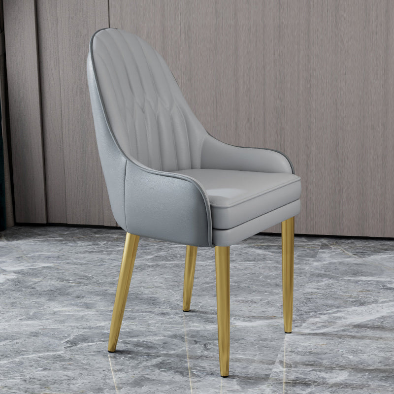 Chaise d'appoint de Style Glam, chaise de salle à manger d'intérieur en cuir pour salon