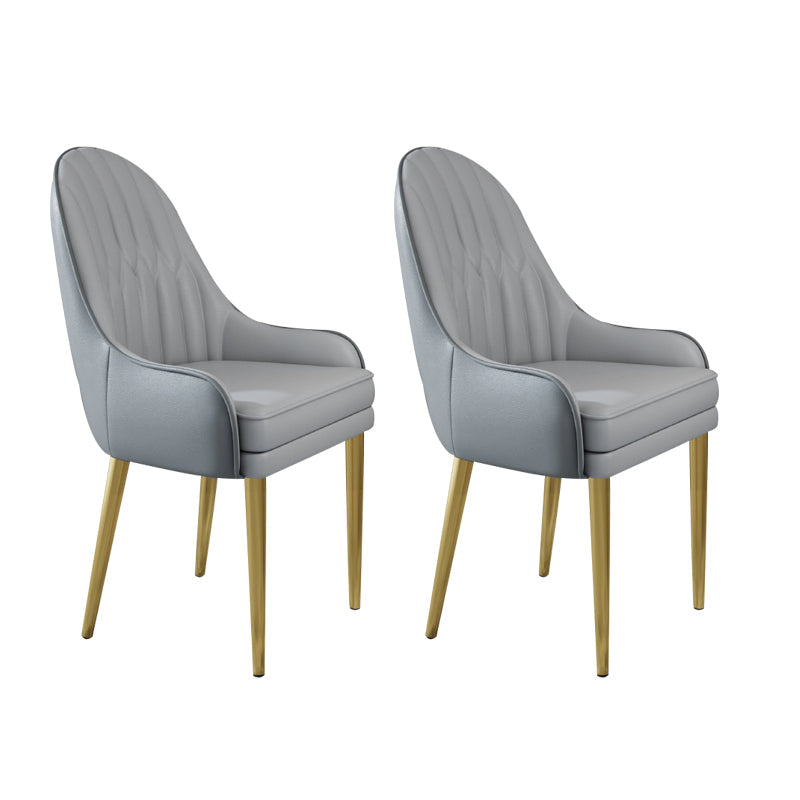 Chaise d'appoint de Style Glam, chaise de salle à manger d'intérieur en cuir pour salon
