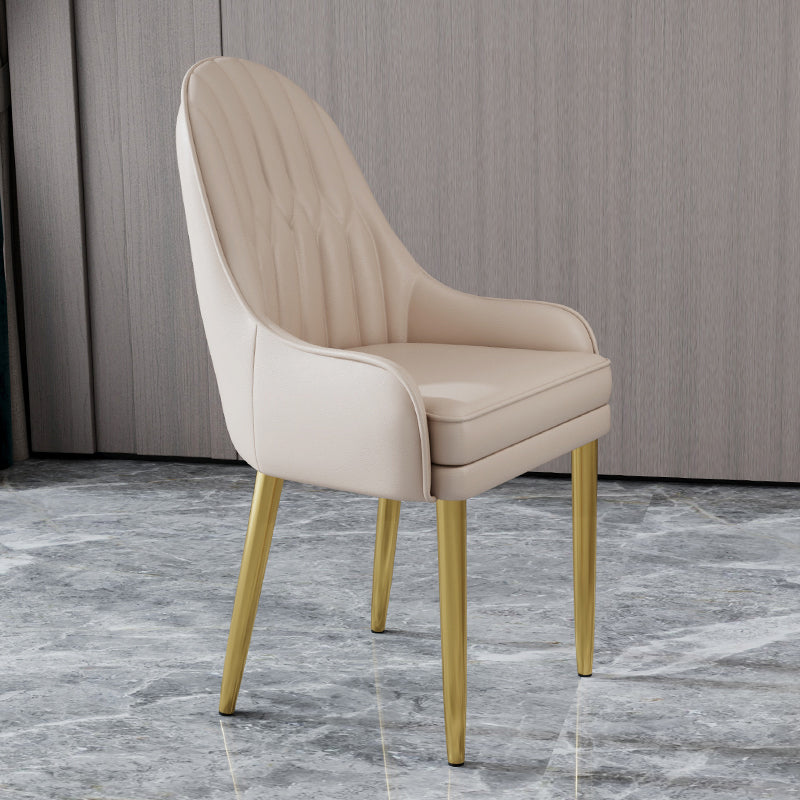 Chaise d'appoint de Style Glam, chaise de salle à manger d'intérieur en cuir pour salon