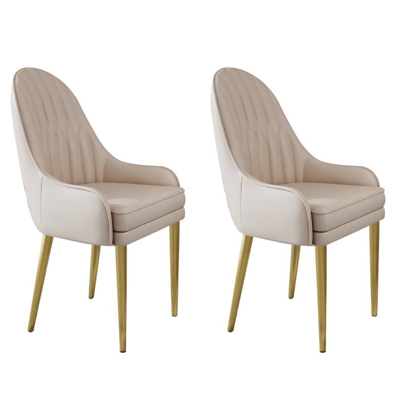 Chaise d'appoint de Style Glam, chaise de salle à manger d'intérieur en cuir pour salon