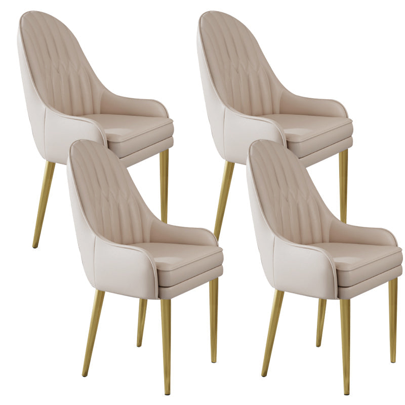 Chaise d'appoint de Style Glam, chaise de salle à manger d'intérieur en cuir pour salon