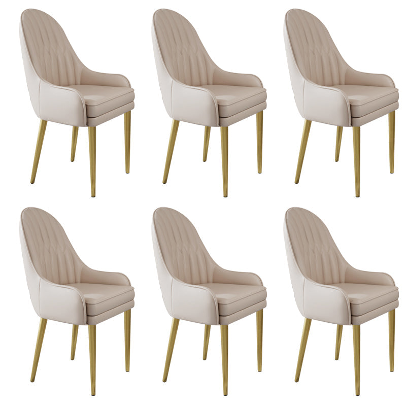 Chaise d'appoint de Style Glam, chaise de salle à manger d'intérieur en cuir pour salon