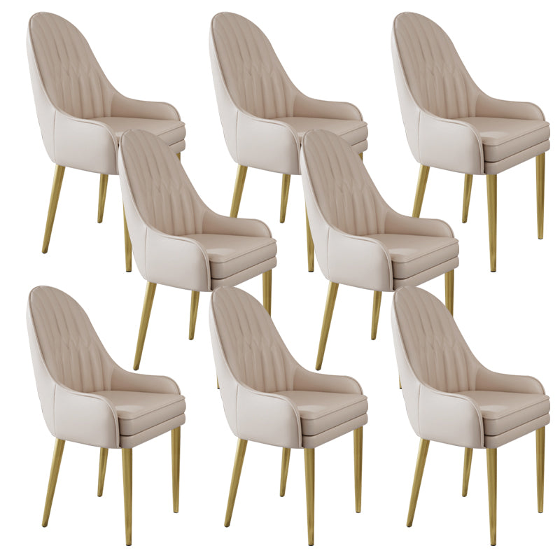 Chaise d'appoint de Style Glam, chaise de salle à manger d'intérieur en cuir pour salon