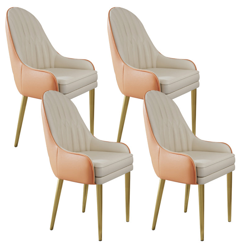 Chaise d'appoint de Style Glam, chaise de salle à manger d'intérieur en cuir pour salon