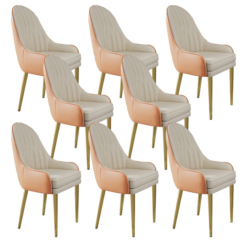 Chaise d'appoint de Style Glam, chaise de salle à manger d'intérieur en cuir pour salon