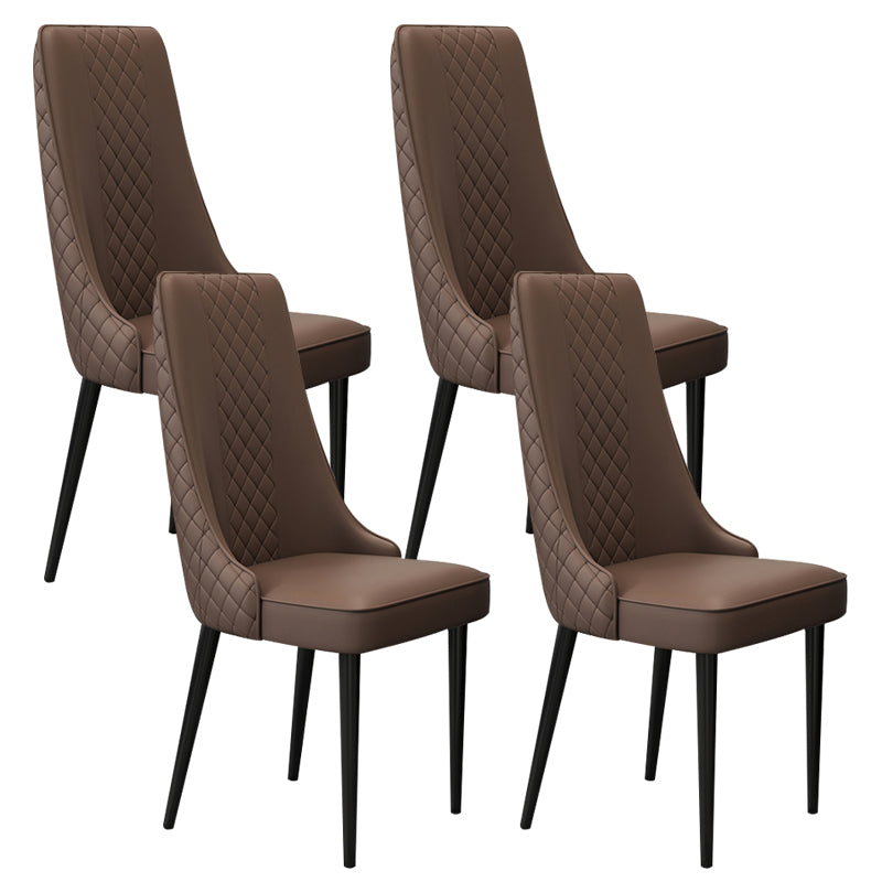 Chaise latéral de style glamour Parsons Parsons Indoor Dining Chair pour le salon