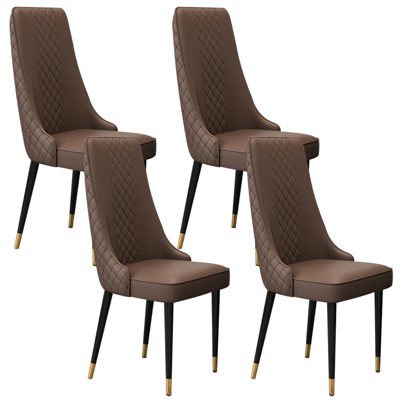 Chaise latéral de style glamour Parsons Parsons Indoor Dining Chair pour le salon