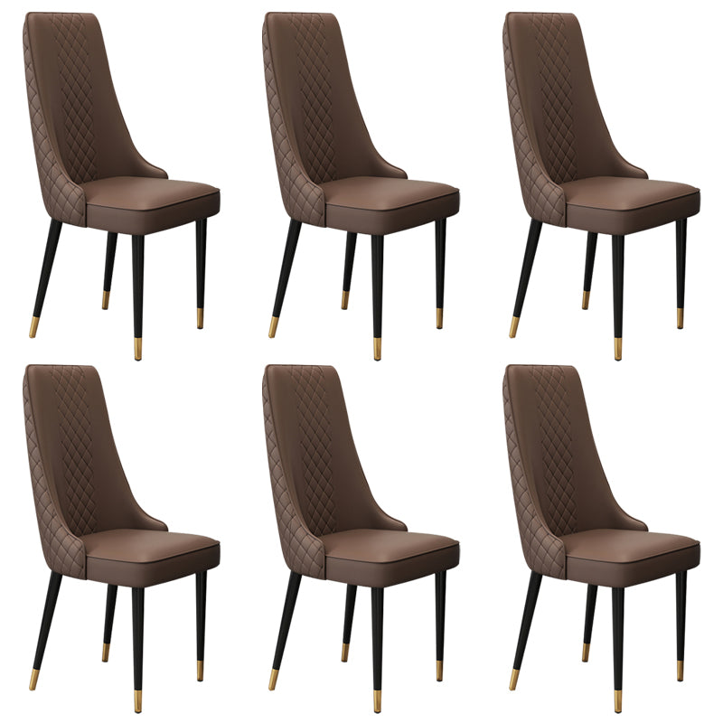 Chaise latéral de style glamour Parsons Parsons Indoor Dining Chair pour le salon