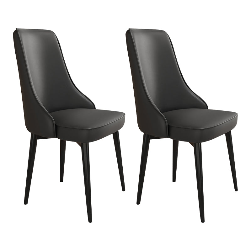 Glam Style Side Chair Upholstered Dining Chair for Dining Room Black 2 Piece Set Black Clearhalo 'Dining Chairs' 'Dining Tables & Seating' 'dining_chair' 'furn' 'furn_dining_chair' 'Furniture' 'Kitchen & Dining Furniture' 7029214