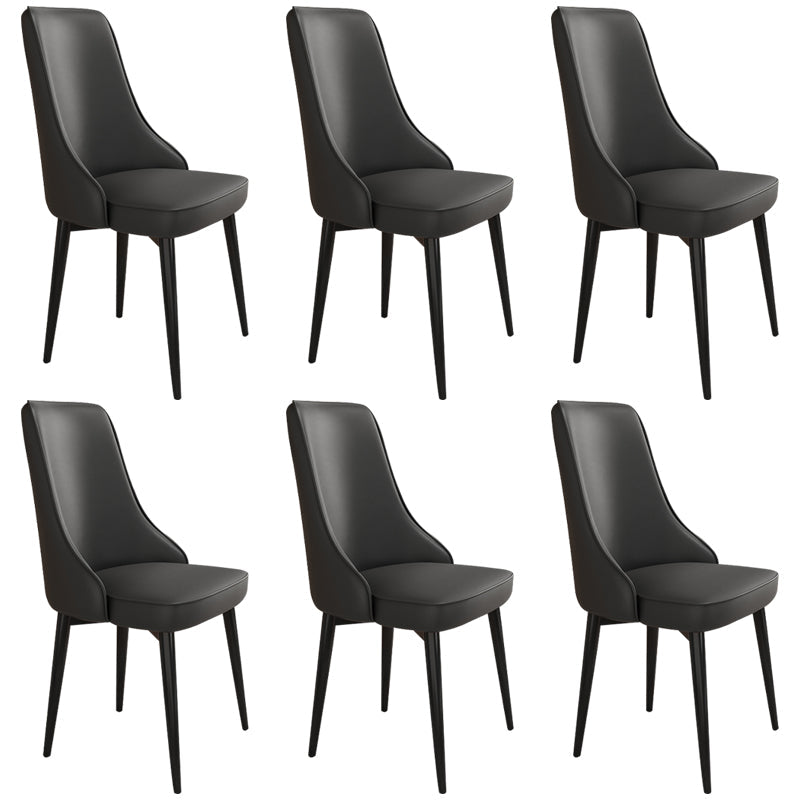 Glam Style Side Chair Upholstered Dining Chair for Dining Room Black 6 Piece Set Black Clearhalo 'Dining Chairs' 'Dining Tables & Seating' 'dining_chair' 'furn' 'furn_dining_chair' 'Furniture' 'Kitchen & Dining Furniture' 7029218