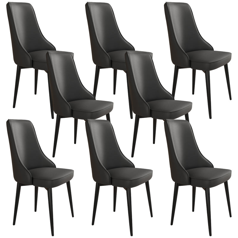 Glam Style Side Chair Upholstered Dining Chair for Dining Room Black 8 Piece Set Black Clearhalo 'Dining Chairs' 'Dining Tables & Seating' 'dining_chair' 'furn' 'furn_dining_chair' 'Furniture' 'Kitchen & Dining Furniture' 7029220