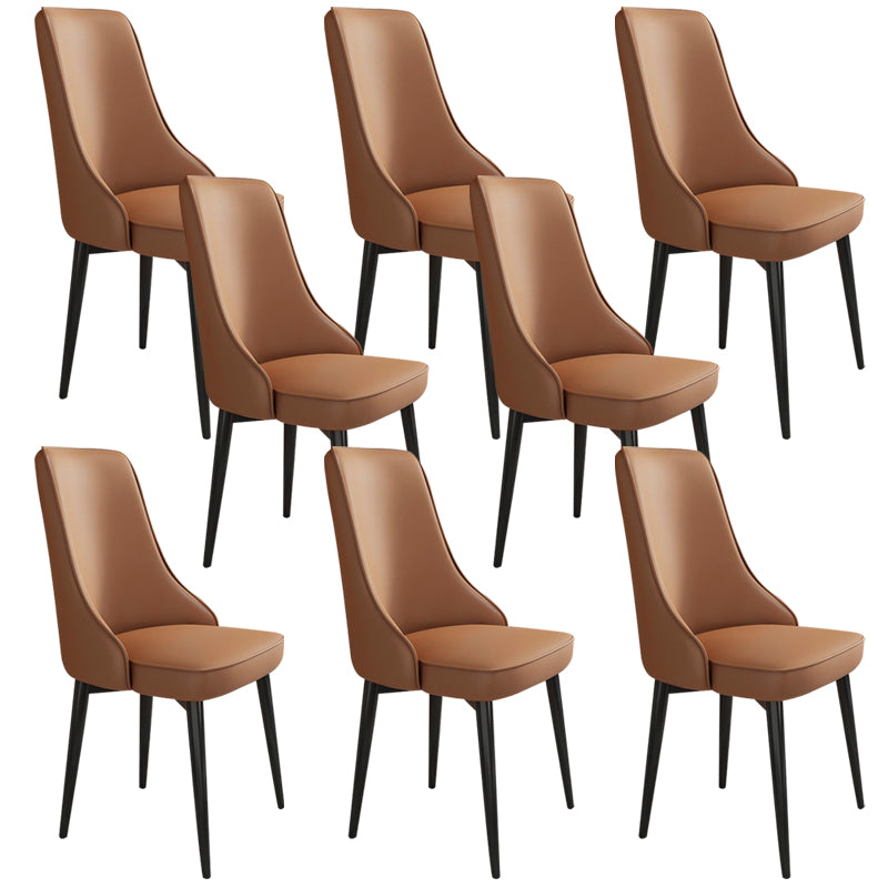 Glam Style Side Chair Upholstered Dining Chair for Dining Room Coffee 8 Piece Set Black Clearhalo 'Dining Chairs' 'Dining Tables & Seating' 'dining_chair' 'furn' 'furn_dining_chair' 'Furniture' 'Kitchen & Dining Furniture' 7029242