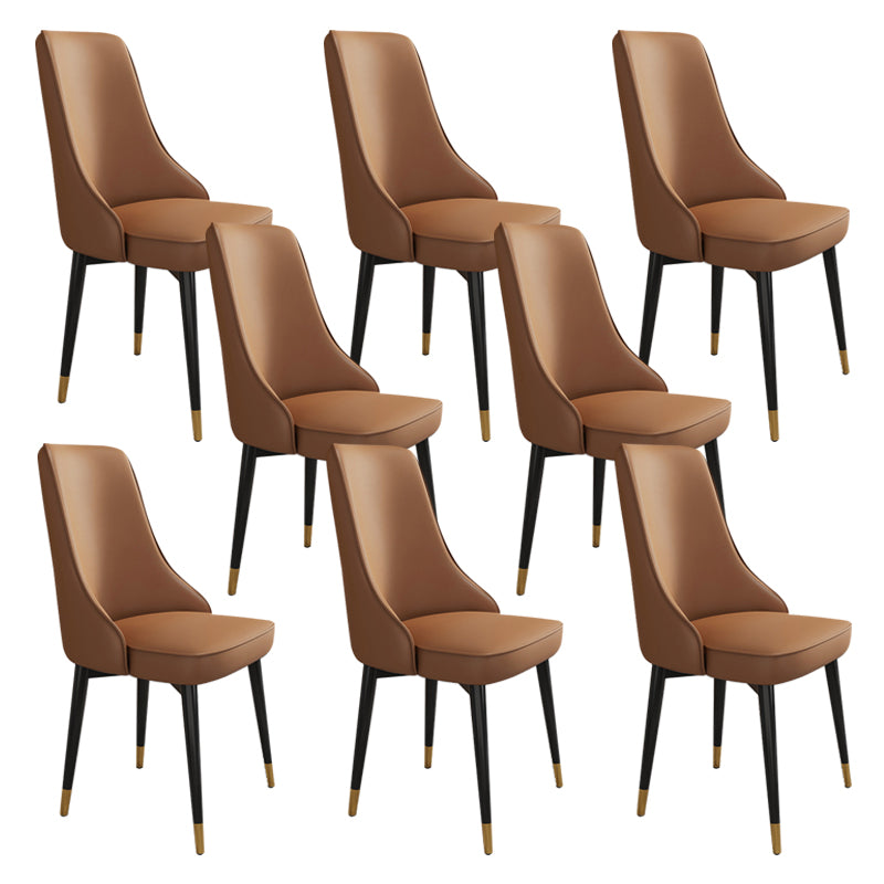 Glam Style Side Chair Upholstered Dining Chair for Dining Room Coffee 8 Piece Set Black Gold Clearhalo 'Dining Chairs' 'Dining Tables & Seating' 'dining_chair' 'furn' 'furn_dining_chair' 'Furniture' 'Kitchen & Dining Furniture' 7029297