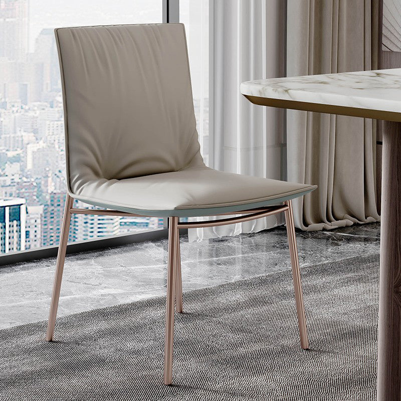 Glam Style Dining Chair Upholstered Side Chair for Living Room Grey 1 Piece Purple Clearhalo 'Dining Chairs' 'Dining Tables & Seating' 'dining_chair' 'furn' 'furn_dining_chair' 'Furniture' 'Kitchen & Dining Furniture' 7029374