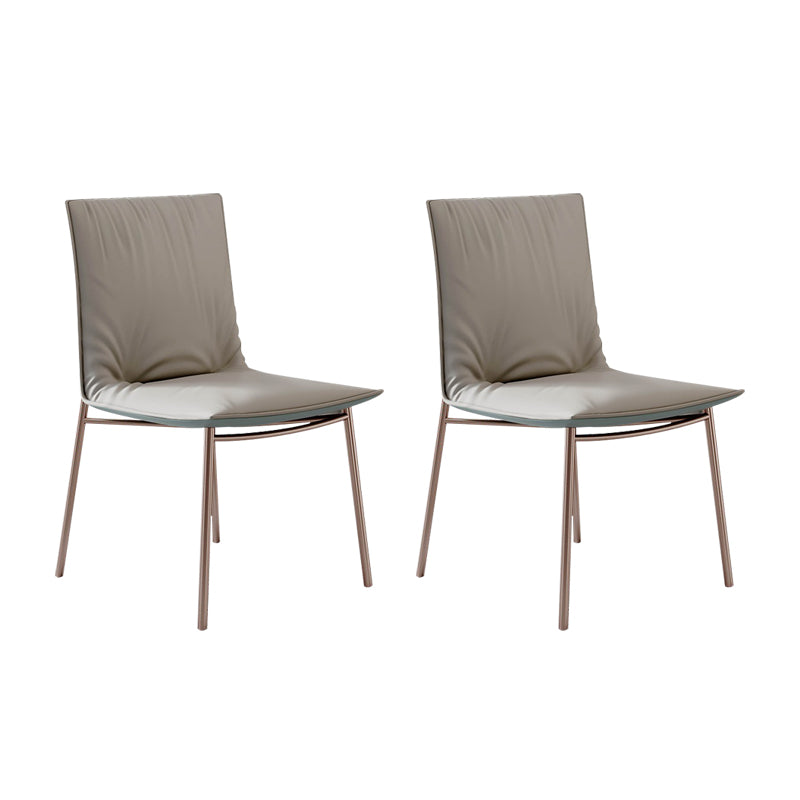 Glam Style Dining Chair Upholstered Side Chair for Living Room Grey 2 Piece Set Purple Clearhalo 'Dining Chairs' 'Dining Tables & Seating' 'dining_chair' 'furn' 'furn_dining_chair' 'Furniture' 'Kitchen & Dining Furniture' 7029376