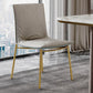Glam Style Dining Chair Upholstered Side Chair for Living Room Grey 1 Piece Brass Gold Clearhalo 'Dining Chairs' 'Dining Tables & Seating' 'dining_chair' 'furn' 'furn_dining_chair' 'Furniture' 'Kitchen & Dining Furniture' 7029384